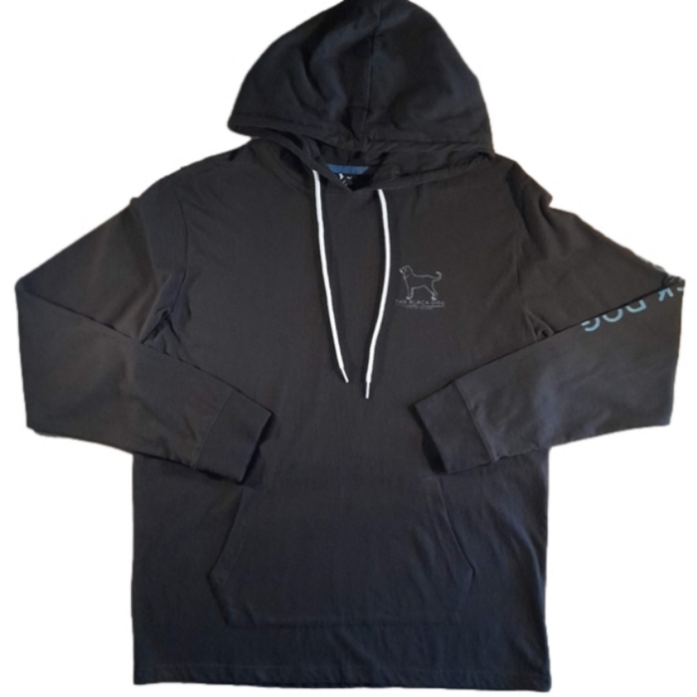 The Black Dog Sweatshirt Mens Medium Gray Full Zip Hoodie Beach Doggy Offroad